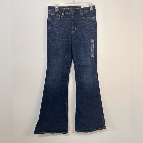 American Eagle Outfitters Denim - American Eagle Size 10 Women’s Hi Rise Flare Jeans Stretch Dark Wash NWT
